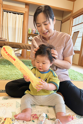 子供と遊ぶ風景