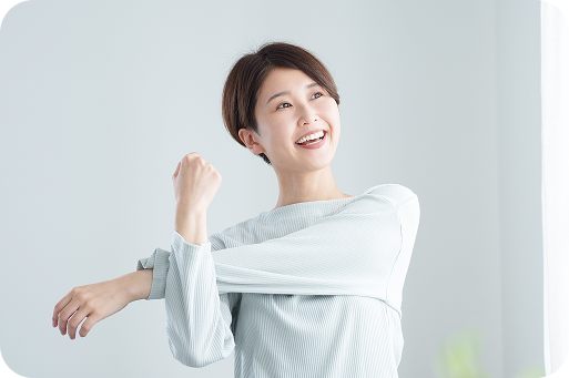 ストレッチする女性